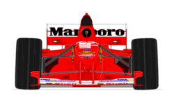 rear view of the Ferrari F2001