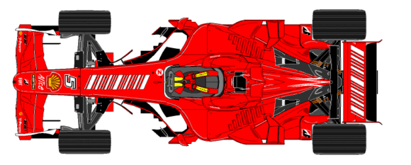 top view of theFerrari F2007