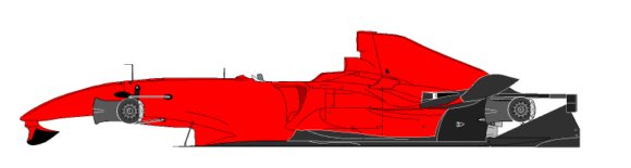 top view of the chassis of the Ferrari F2007